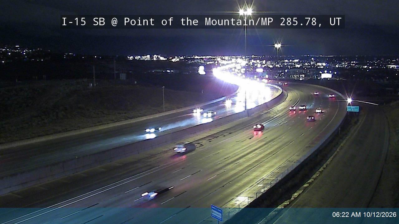 I-15 SB @ Point of the Mountain / MP 285.78, UT