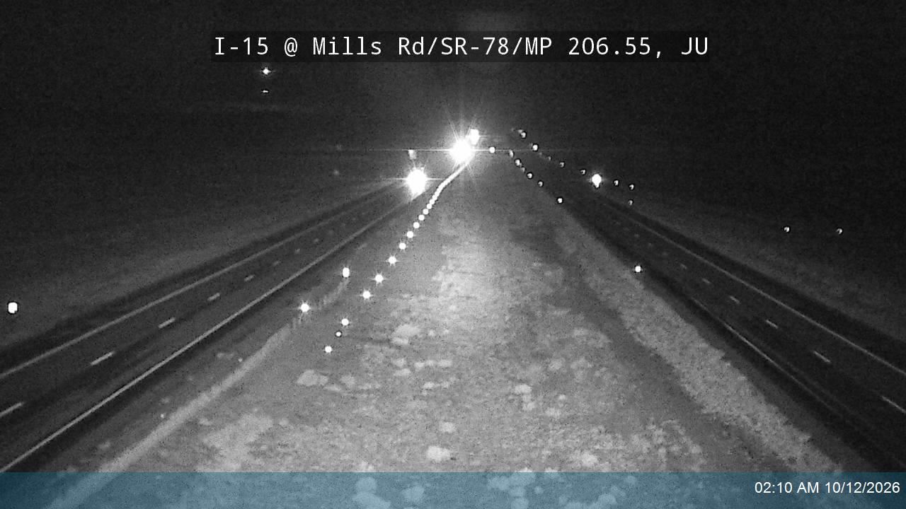 I-15 @ Mills Rd / SR-78 / MP 206.55, JU