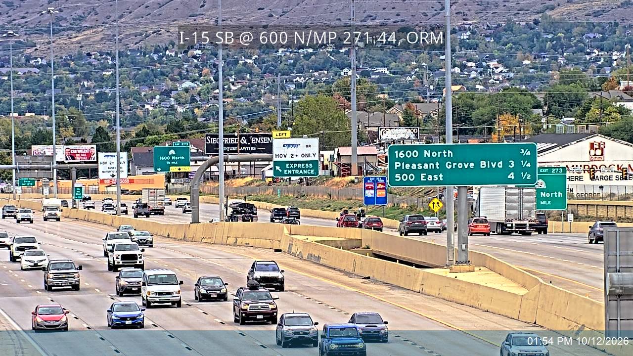 I-15 SB @ 600 N / MP 271.44, ORM