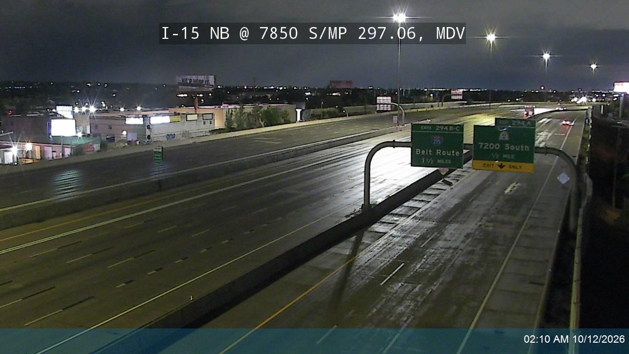 I-15 NB @ 7850 S / MP 297.06, MDV