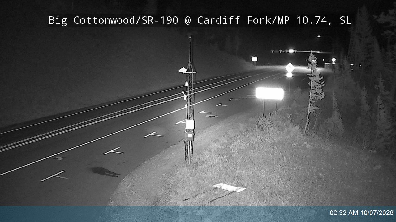 Big Cottonwood Canyon Rd / SR-190 @ Cardiff Fork / MP 10.74, SL