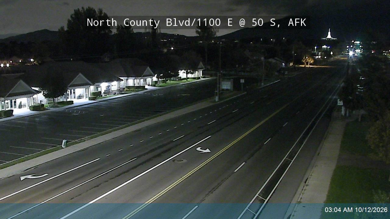 North County Blvd / 1100 E, AFK / 2000 W, PLG / SR-129 @ 50 S, AFK / 1100 N, PLG, AFK