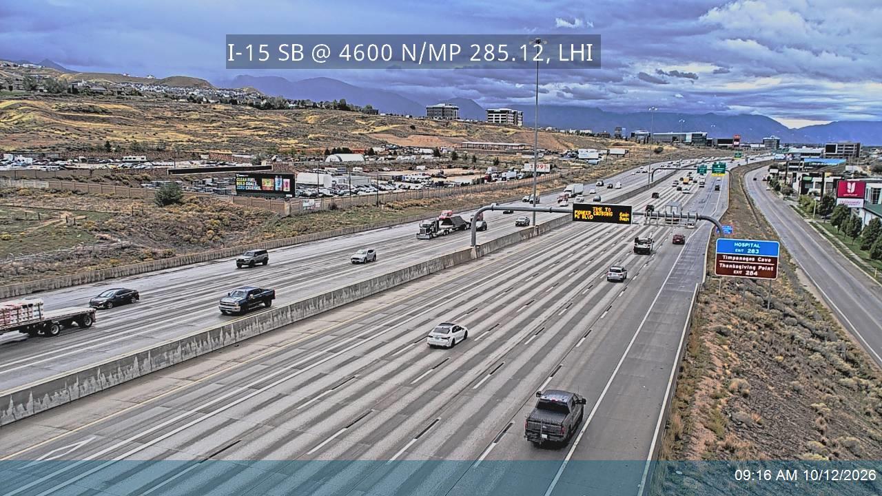 I-15 SB @ 4600 N / MP 285.12, LHI