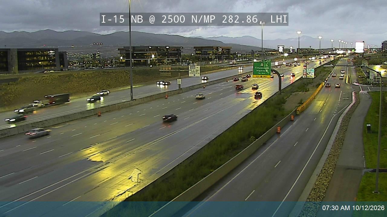 I-15 NB @ 2500 N / MP 282.86, LHI