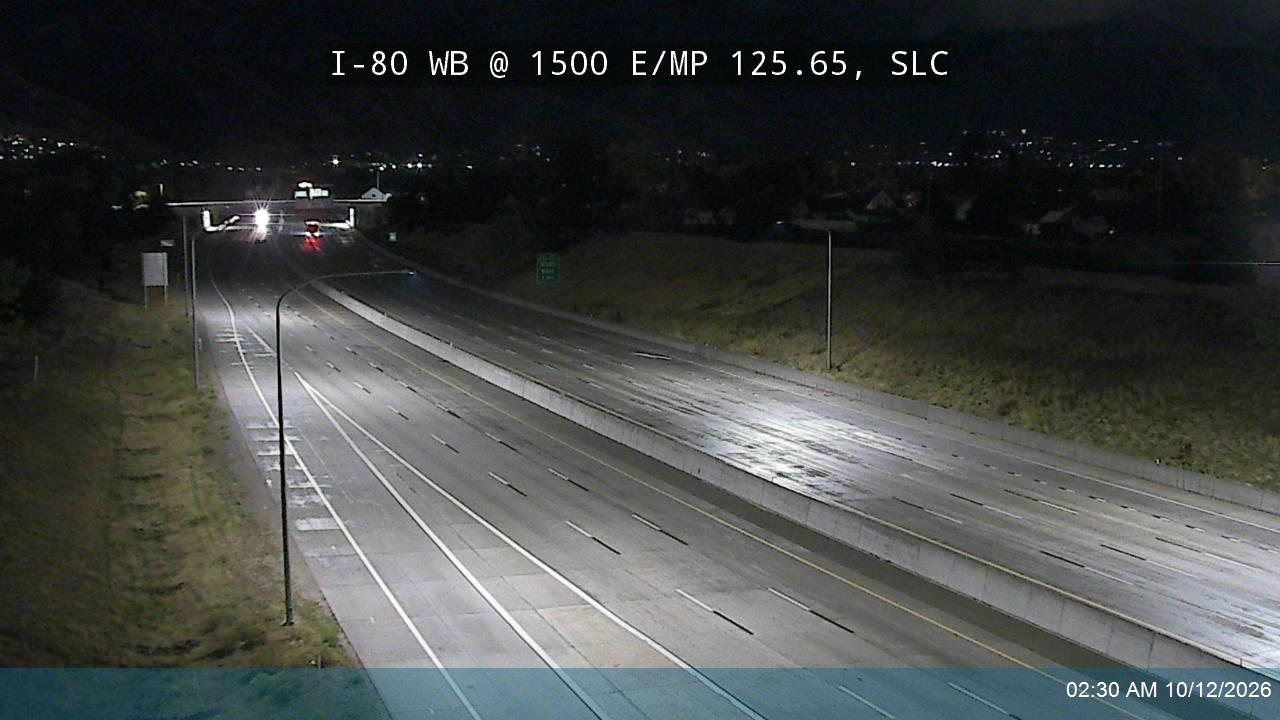 I-80 WB @ 1500 E / MP 125.65, SLC