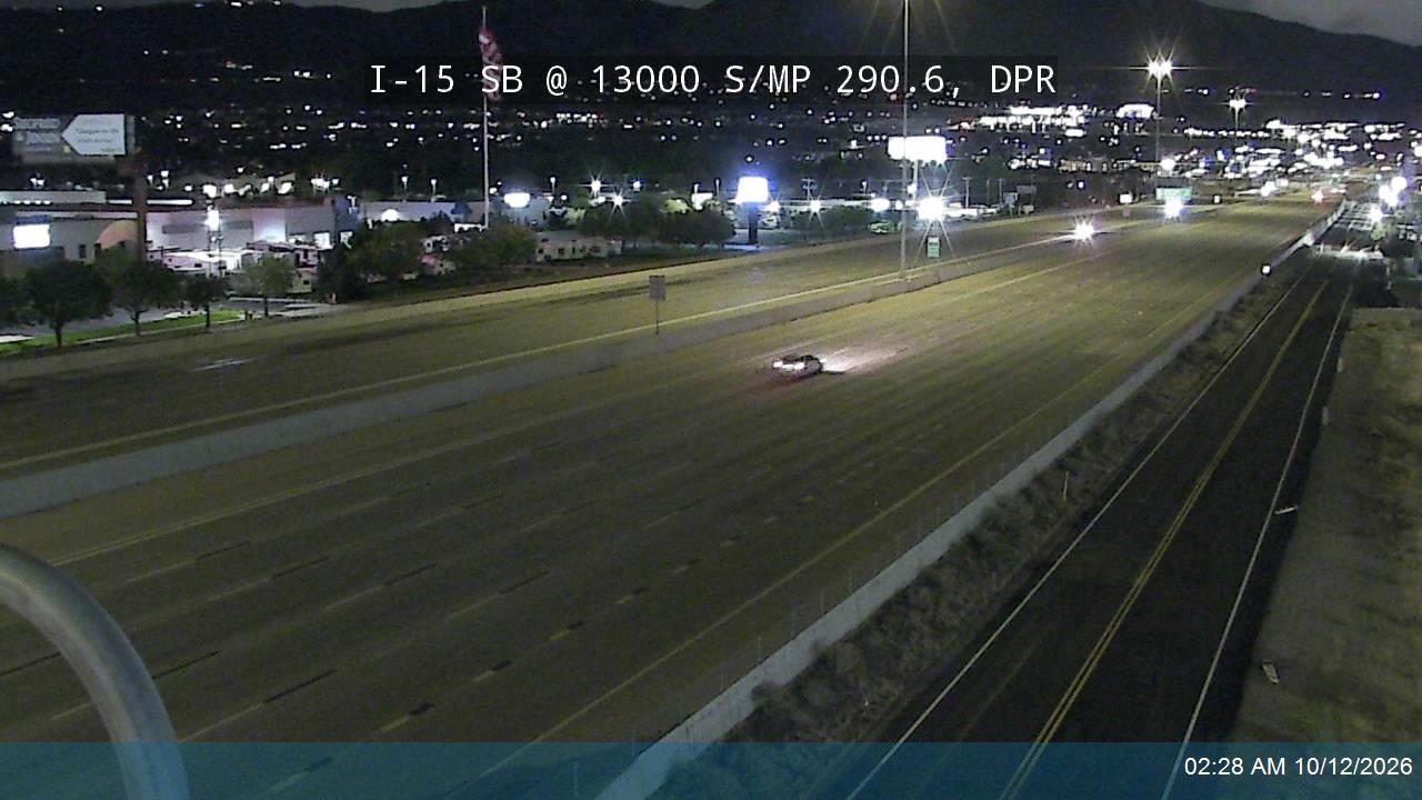 I-15 SB @ 13000 S / MP 290.6, DPR