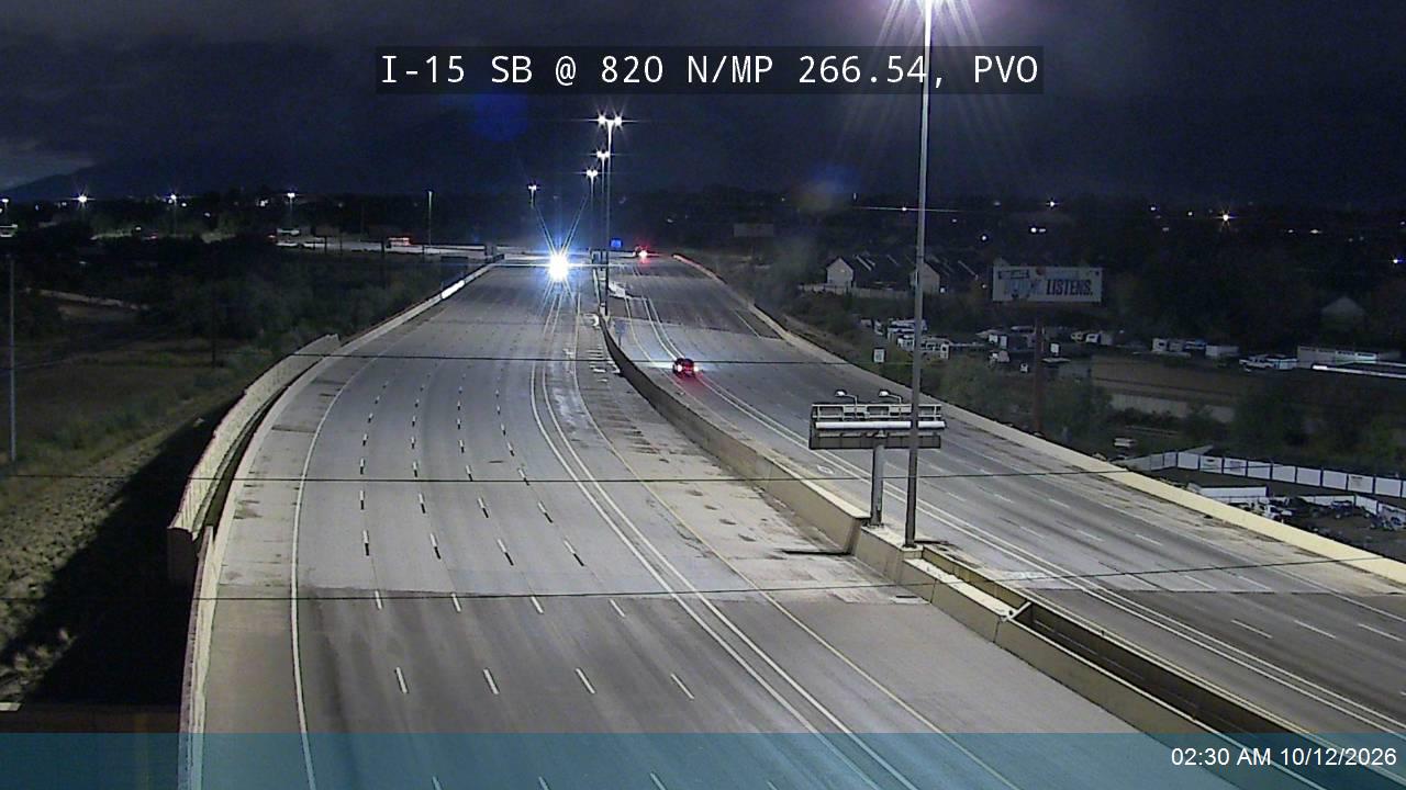 I-15 SB @ 820 N / MP 266.54, PVO