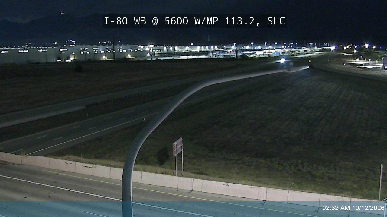 I-80 WB @ 5600 W / SR-172 / MP 113.2, SLC