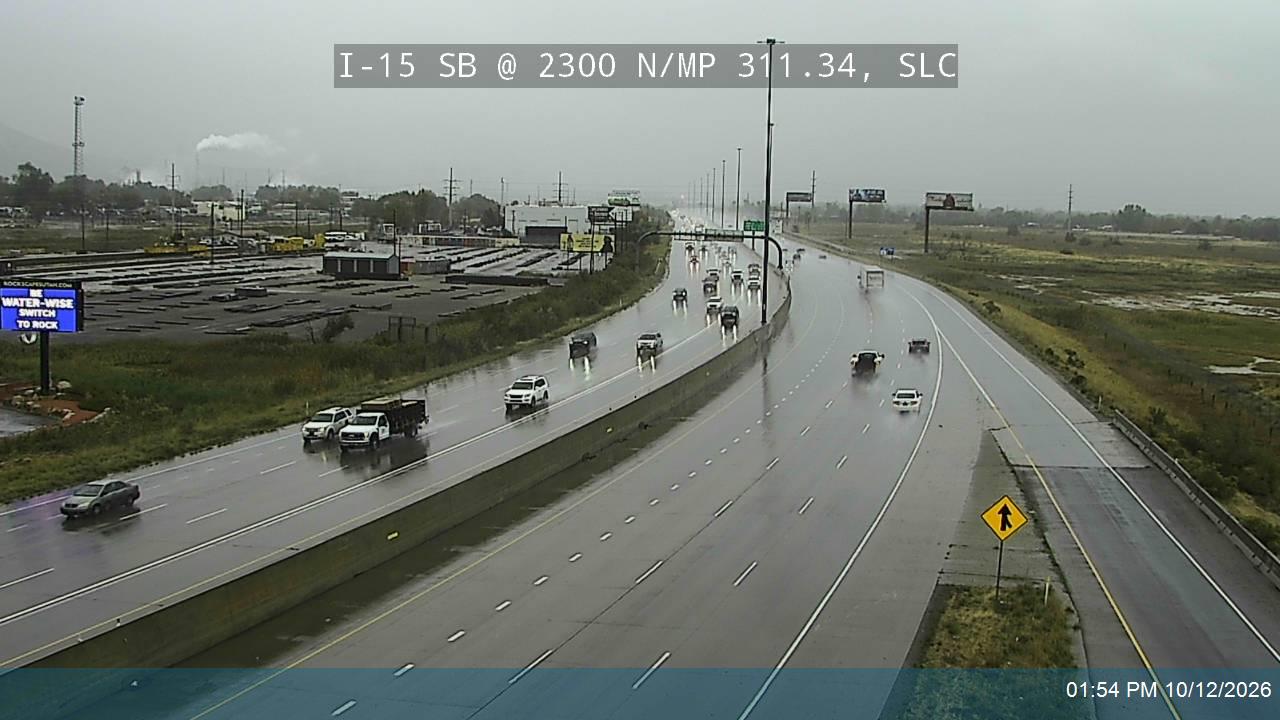 I-15 SB @ 2300 N / Warm Springs Rd / MP 311.34, SLC