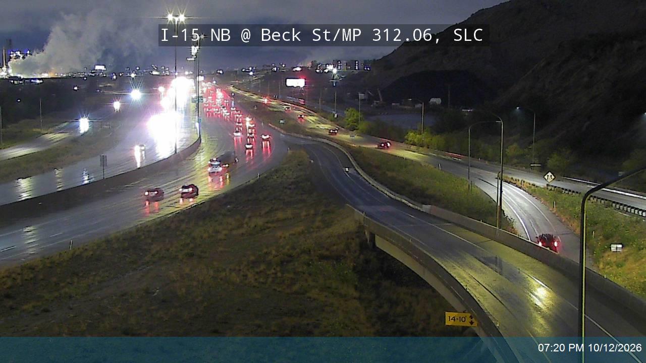 I-15 NB @ Beck St / US-89 / MP 312.06, SLC
