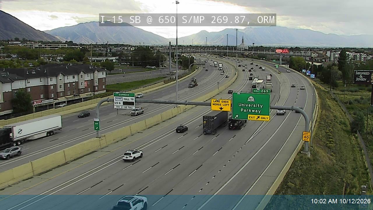 I-15 SB @ 650 S / MP 269.87, ORM