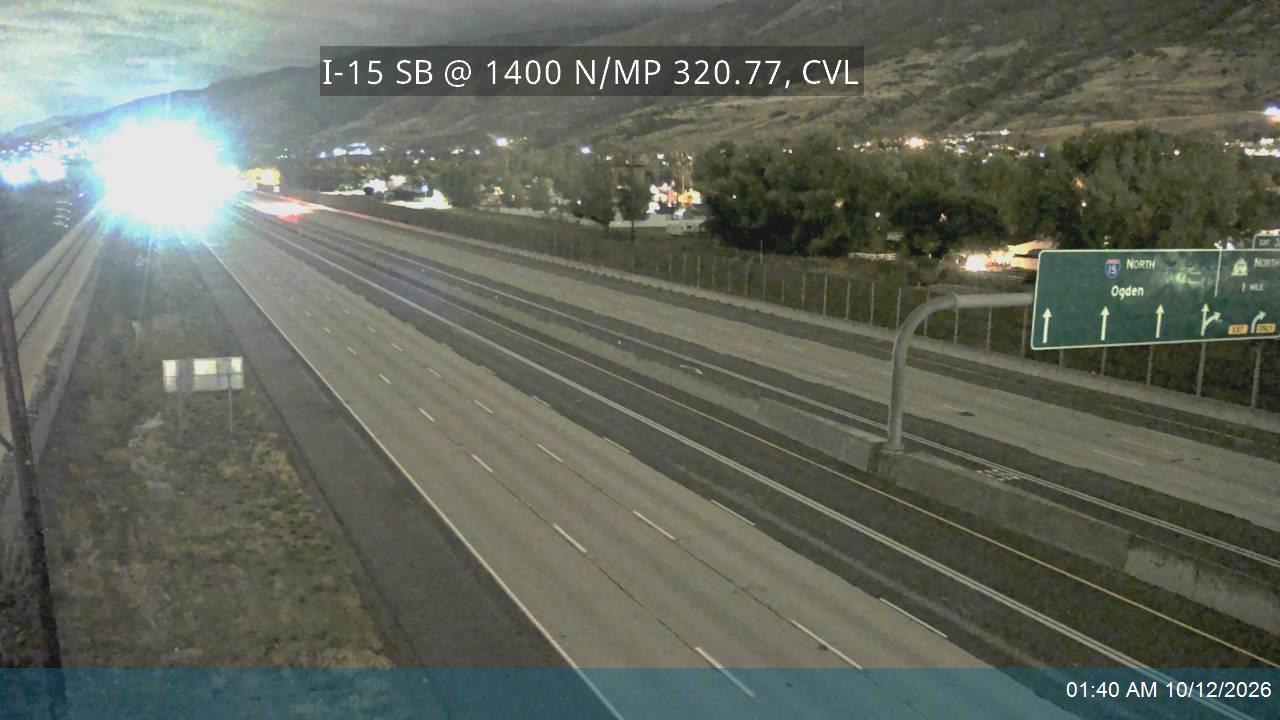 I-15 SB @ 1400 N / MP 320.77, CVL
