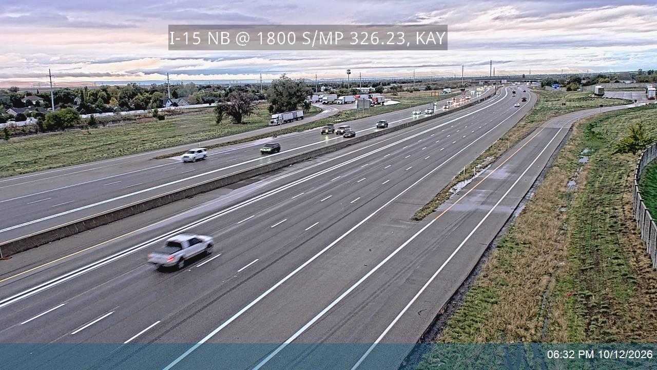 I-15 NB @ 1800 S / MP 326.23, KAY