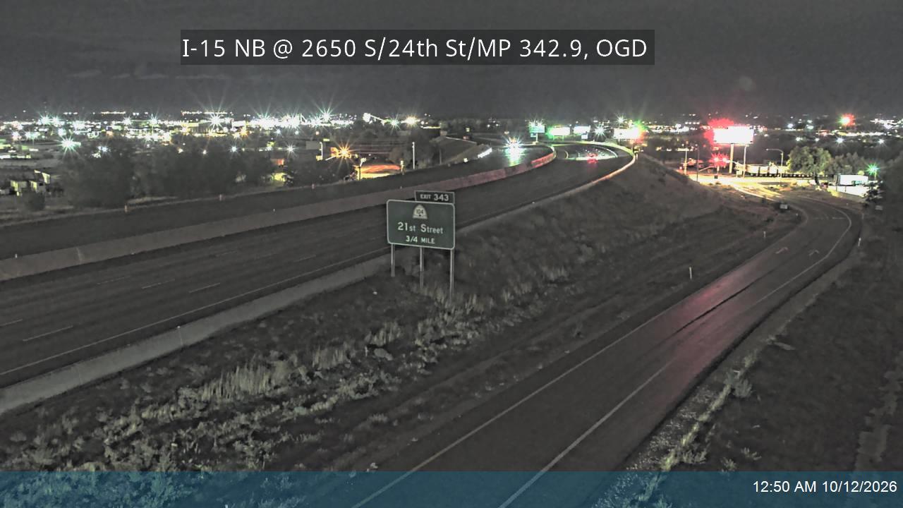 I-15 NB @ 2650 S / 24th St Exit / MP 342.9, OGD