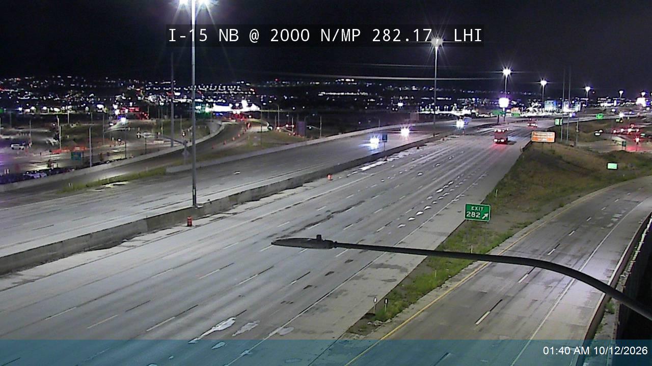 I-15 NB @ 2000 N / MP 282.17, LHI