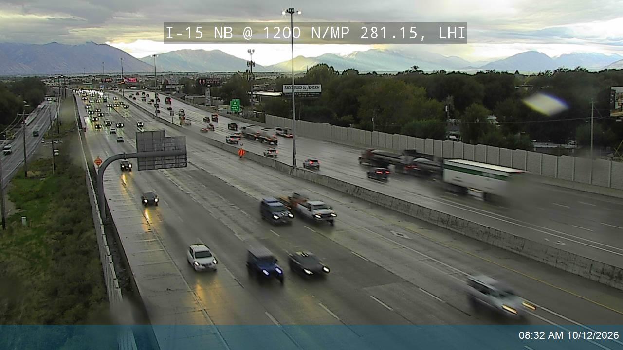 I-15 NB @ 1200 N / MP 281.15, LHI
