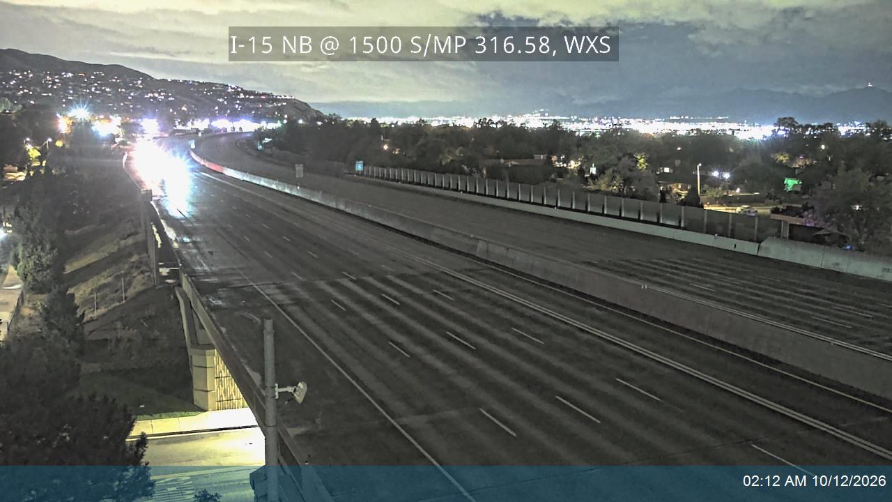 I-15 NB @ 1500 S / MP 316.58, WXS