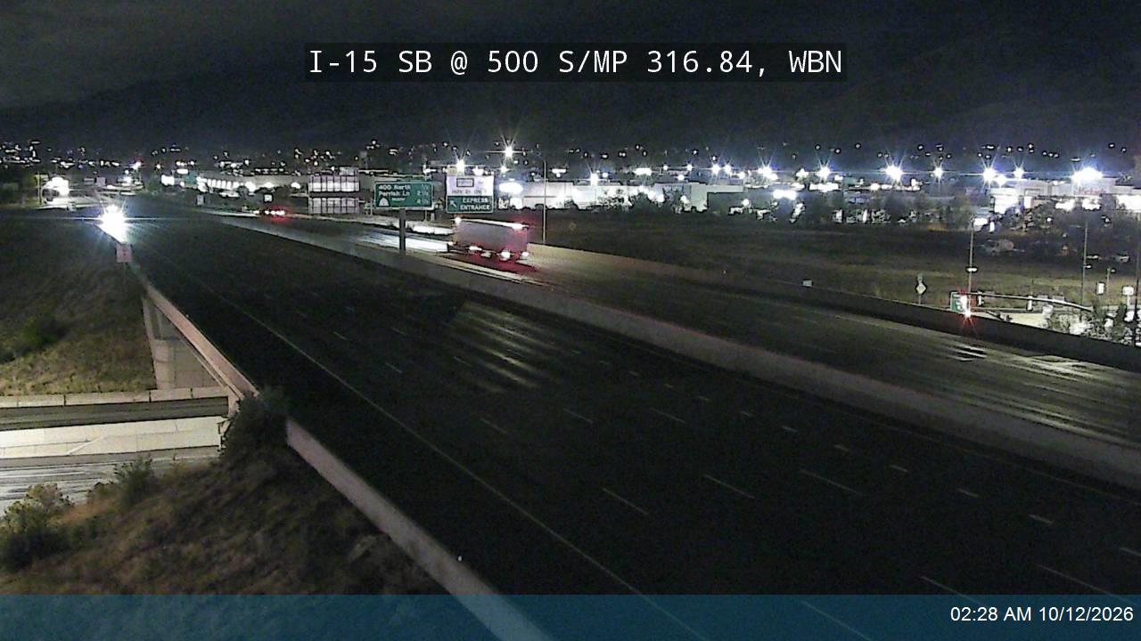 I-15 SB @ 500 S / SR-68 / MP 316.84, WBN
