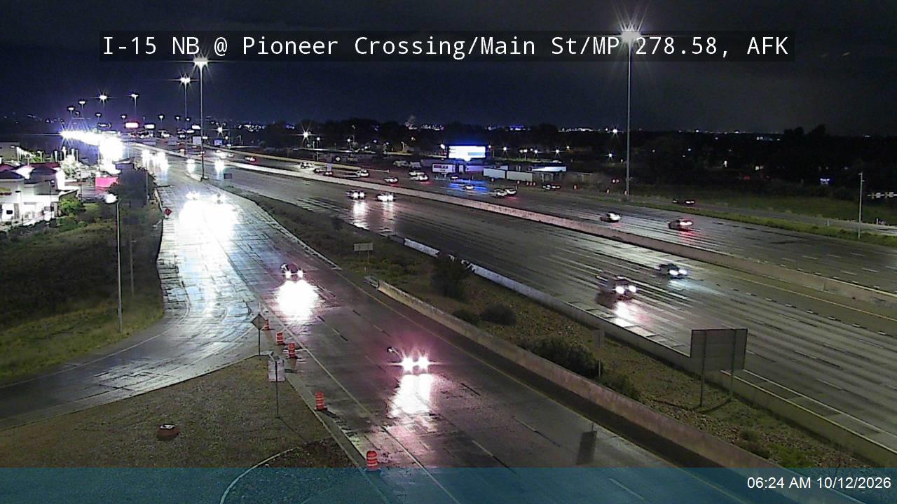 I-15 NB @ Pioneer Crossing / Main St / SR-145 / MP 278.58, AFK