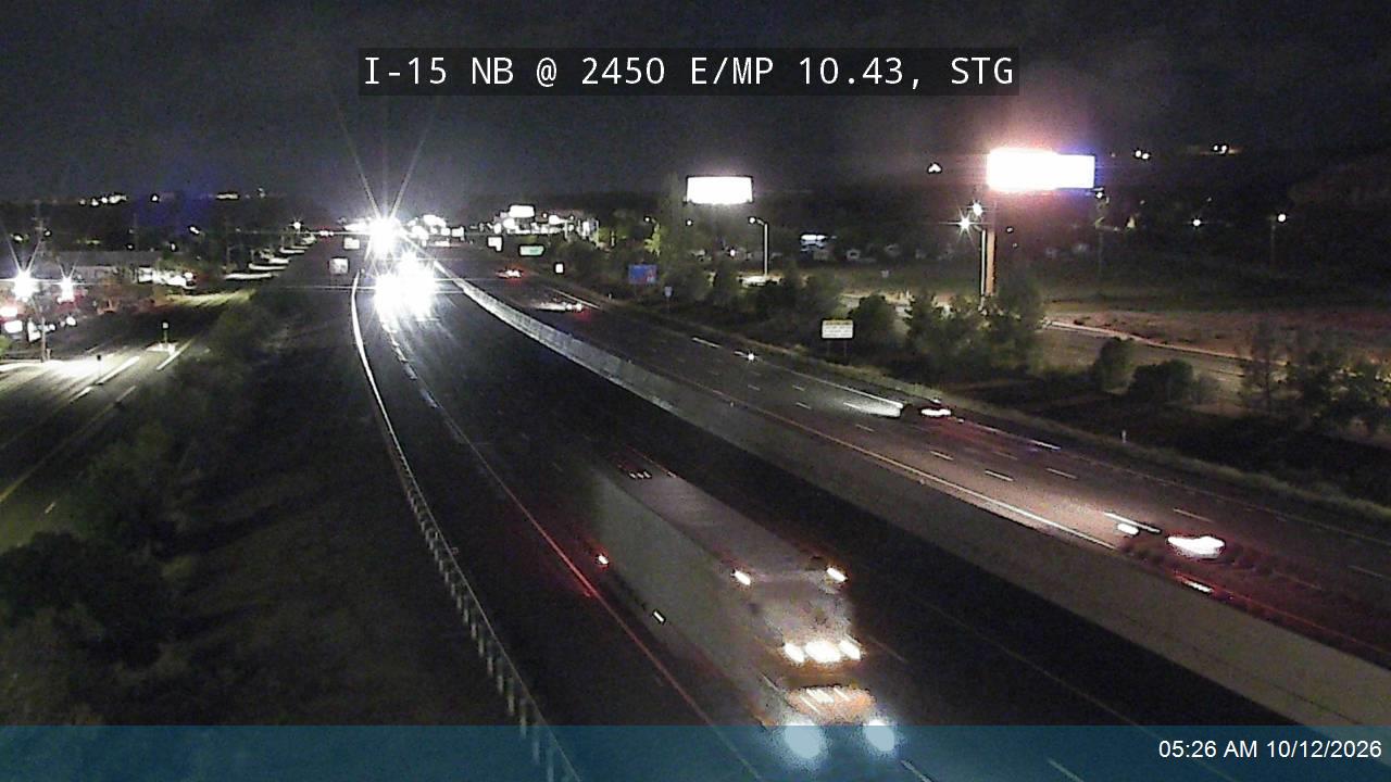I-15 NB @ 2450 E / MP 10.43, STG