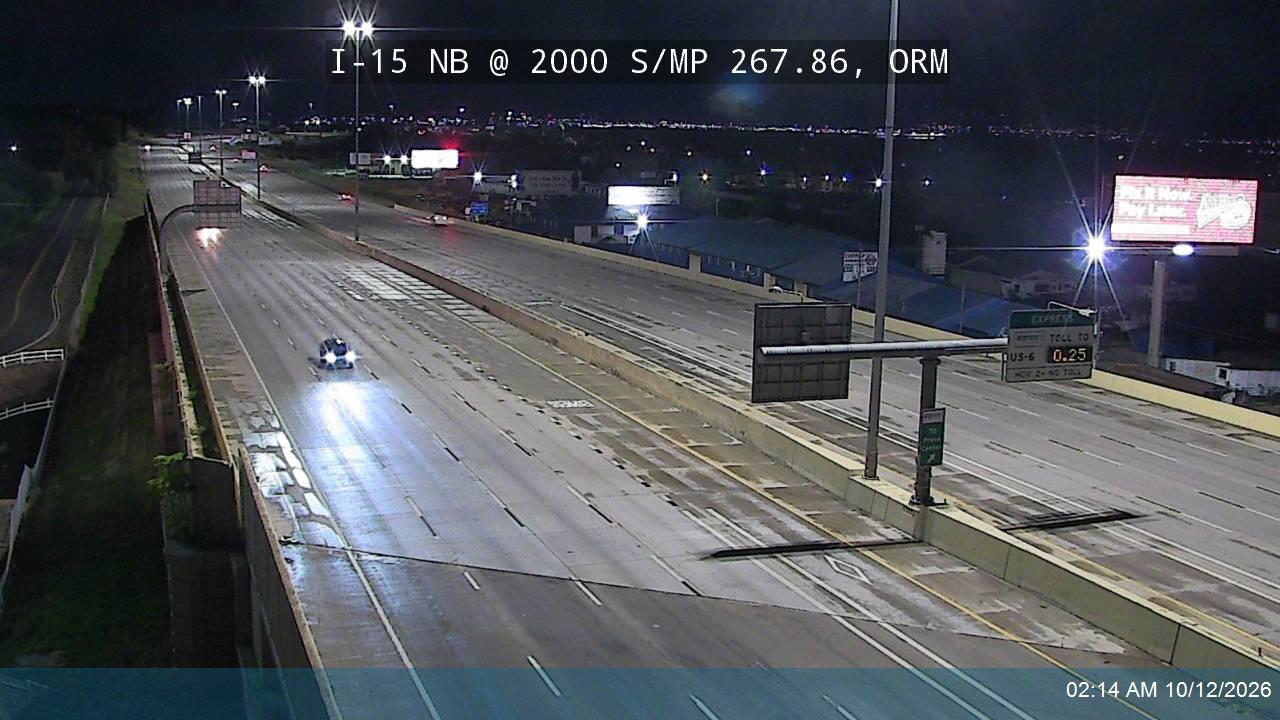 I-15 NB @ 2000 S / MP 267.86, ORM
