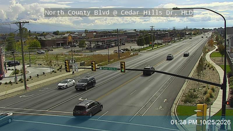 North County Blvd / 4800 W / SR-129 @ Cedar Hills Dr / 10100 N, HLD