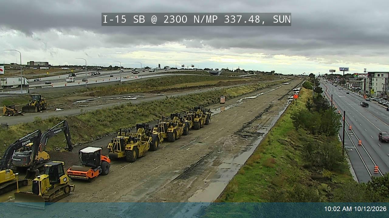 I-15 SB @ 2300 N / MP 337.48, SUN
