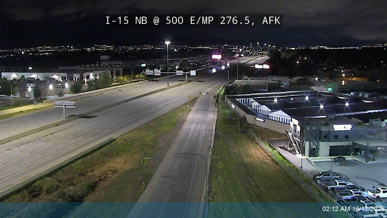 I-15 NB @ 500 E / SR-180 / MP 276.5, AFK