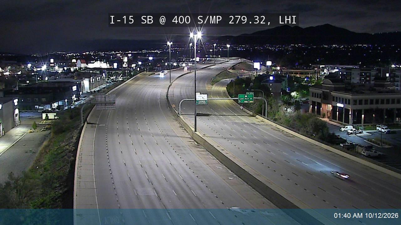 I-15 SB @ 400 S / MP 279.32, LHI