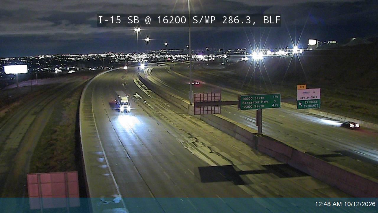 I-15 SB @ 16200 S / MP 286.3, BLF