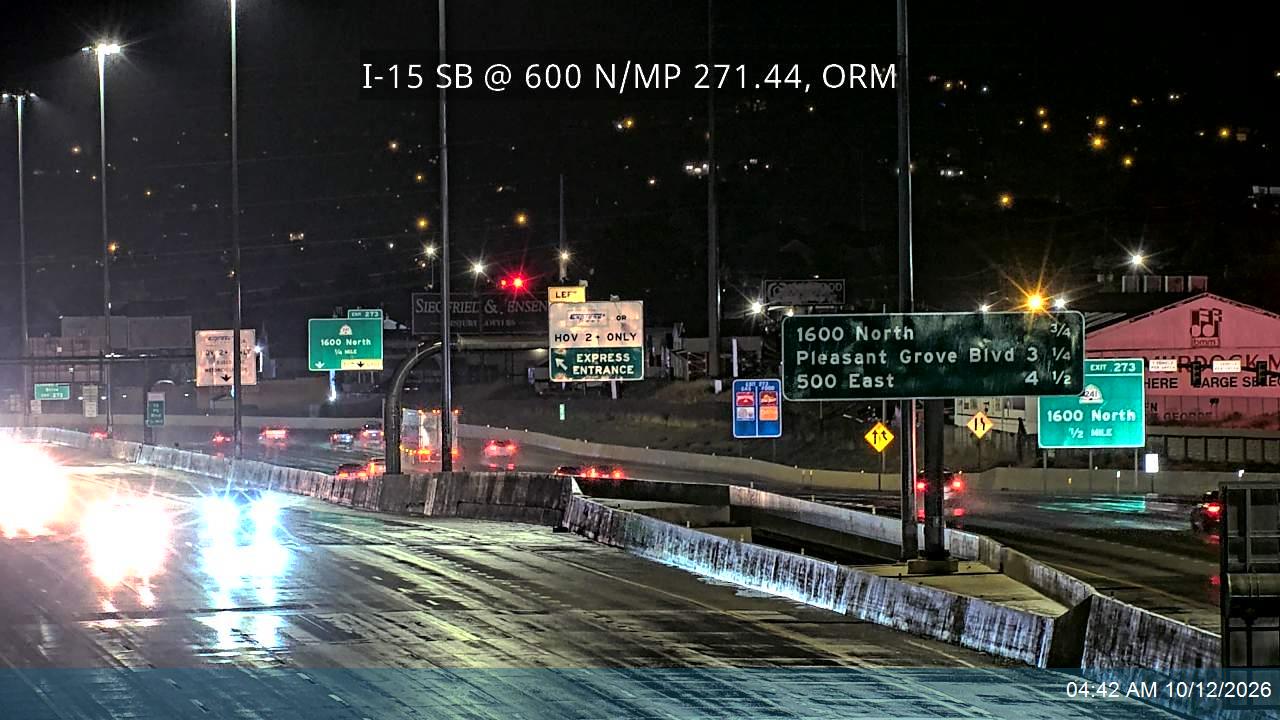 I-15 SB @ 600 N / MP 271.44, ORM