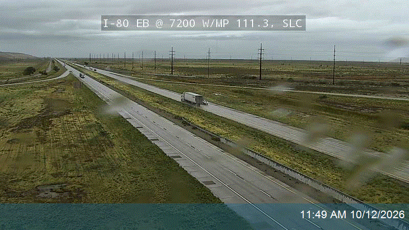 I-80 EB @ 7200 W / MP 111.3, SLC