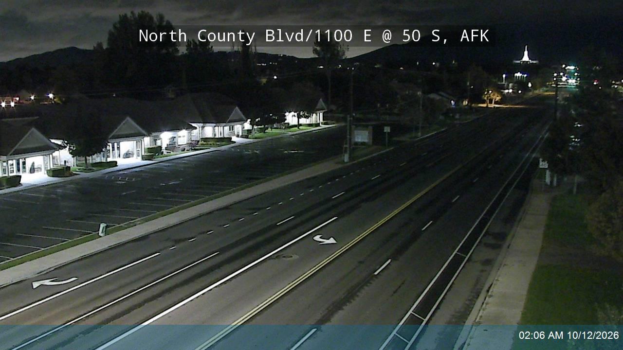 North County Blvd / 1100 E, AFK / 2000 W, PLG / SR-129 @ 50 S, AFK / 1100 N, PLG, AFK