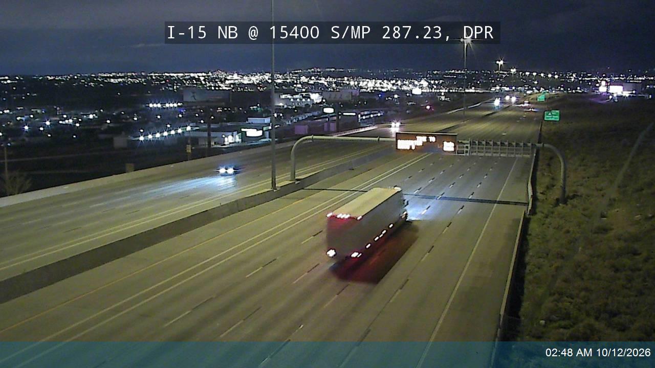 I-15 NB @ 15400 S / MP 287.23, DPR