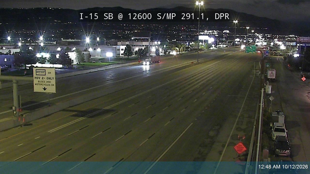 I-15 SB @ 12600 S / MP 291.1, DPR