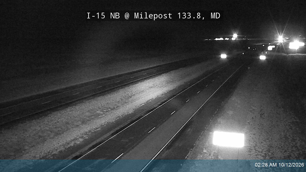 I-15 NB @ Milepost 133.8, MD