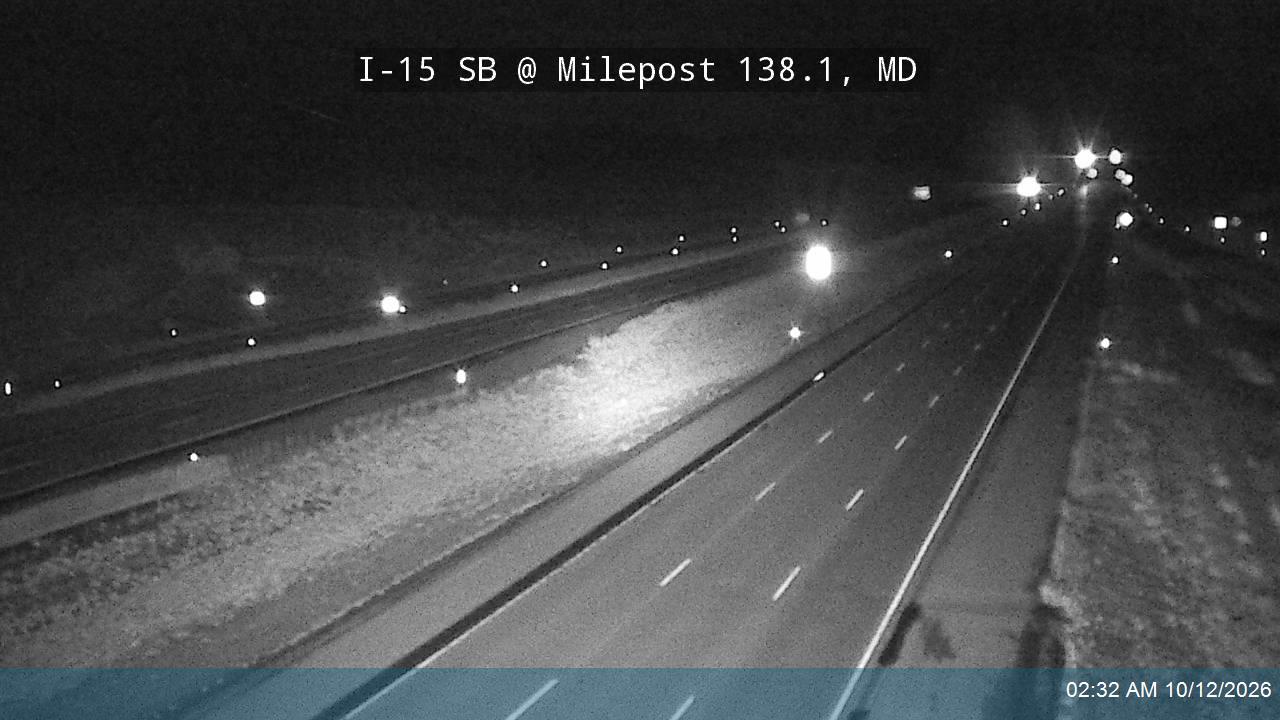 I-15 SB @ Milepost 138.1, MD