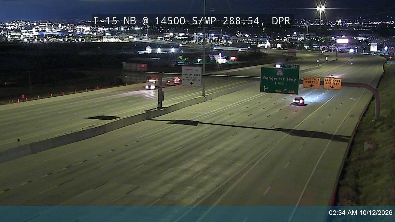 I-15 NB @ 14500 S / MP 288.54, DPR