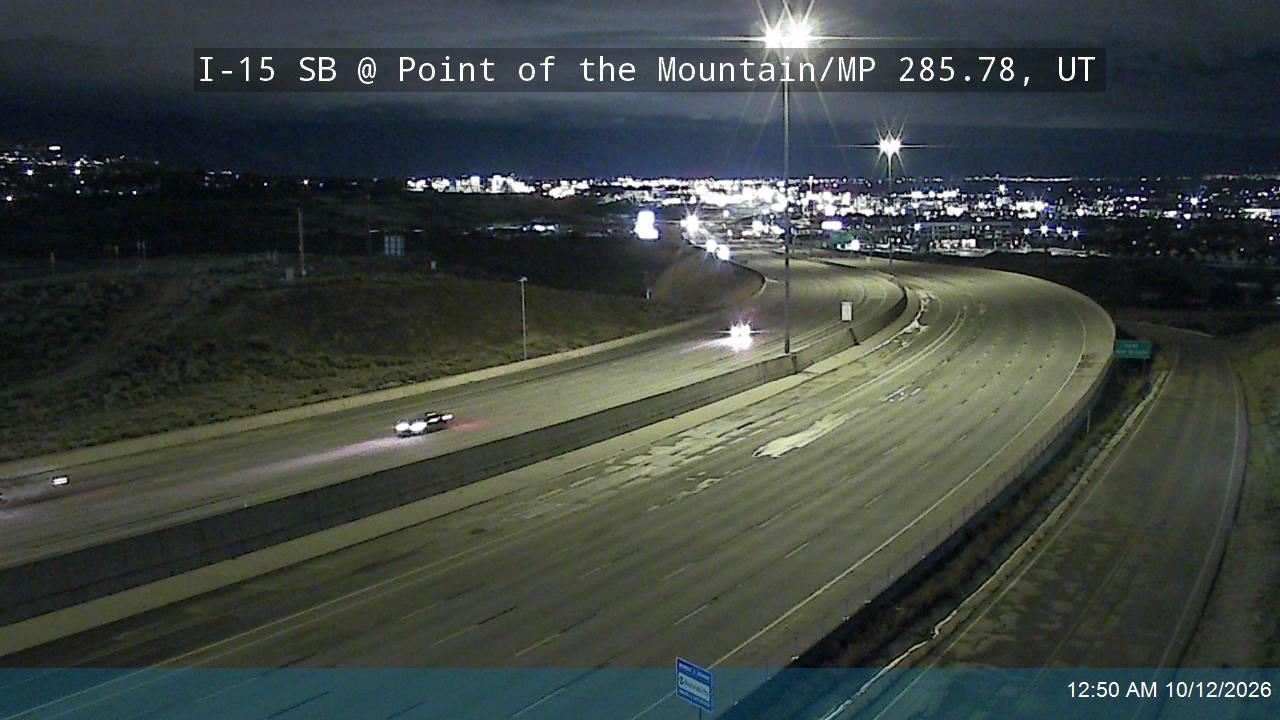 I-15 SB @ Point of the Mountain / MP 285.78, UT
