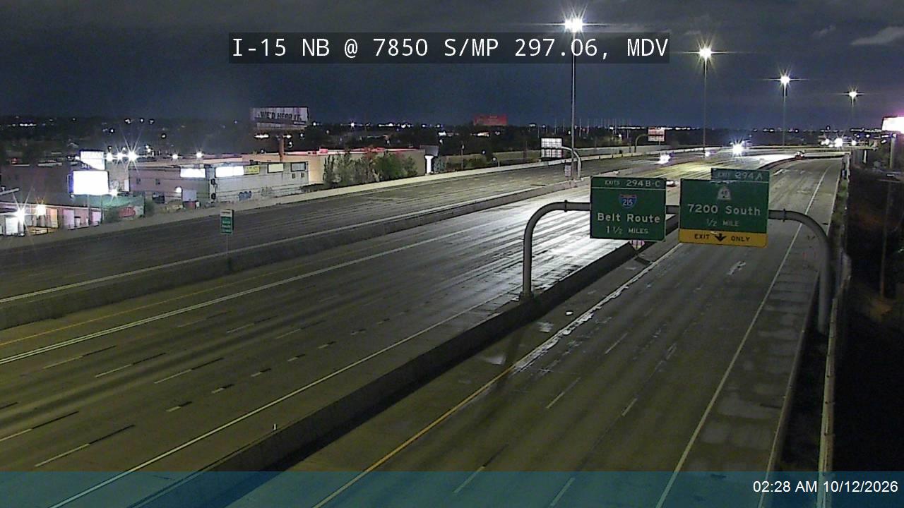 I-15 NB @ 7850 S / MP 297.06, MDV