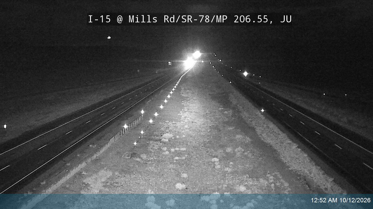 I-15 @ Mills Rd / SR-78 / MP 206.55, JU