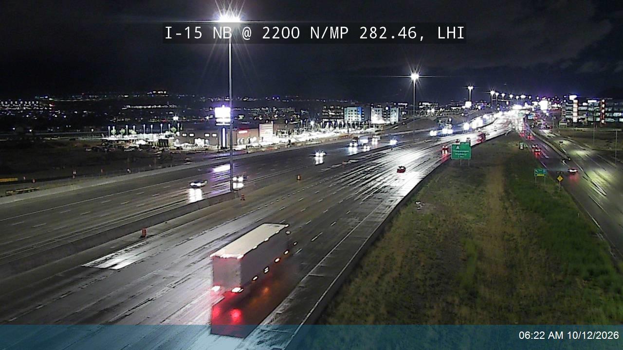 I-15 NB @ 2200 N / MP 282.46, LHI