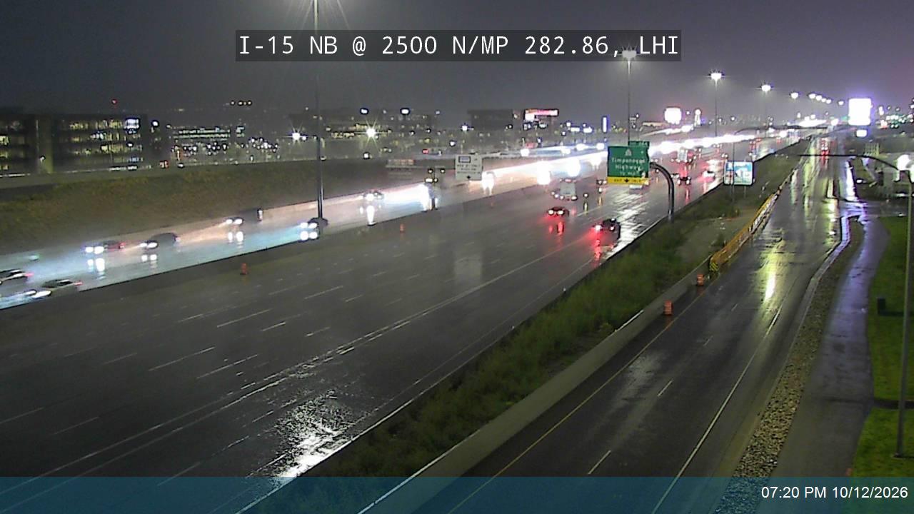 I-15 NB @ 2500 N / MP 282.86, LHI