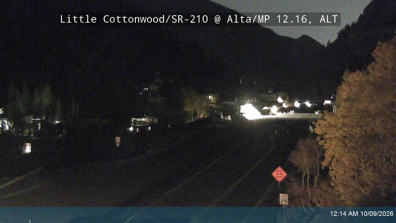 Little Cottonwood Rd / SR-210 WB @ Alta / MP 12.16, ALT