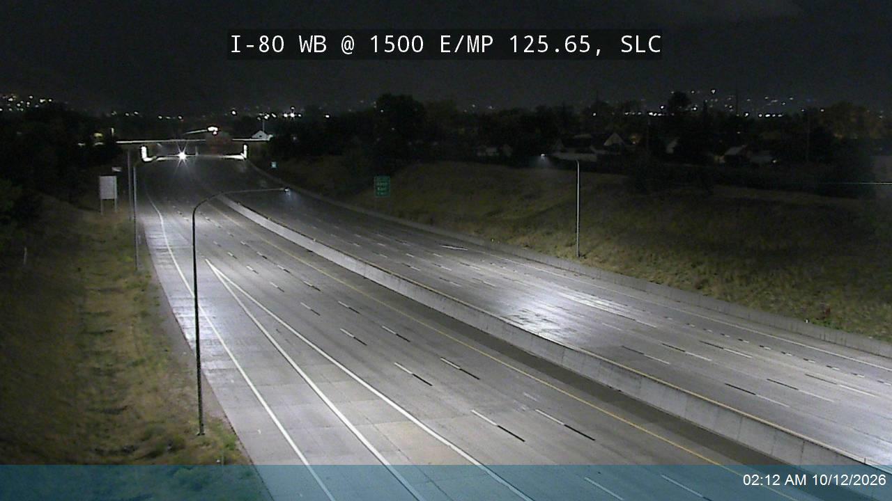 I-80 WB @ 1500 E / MP 125.65, SLC