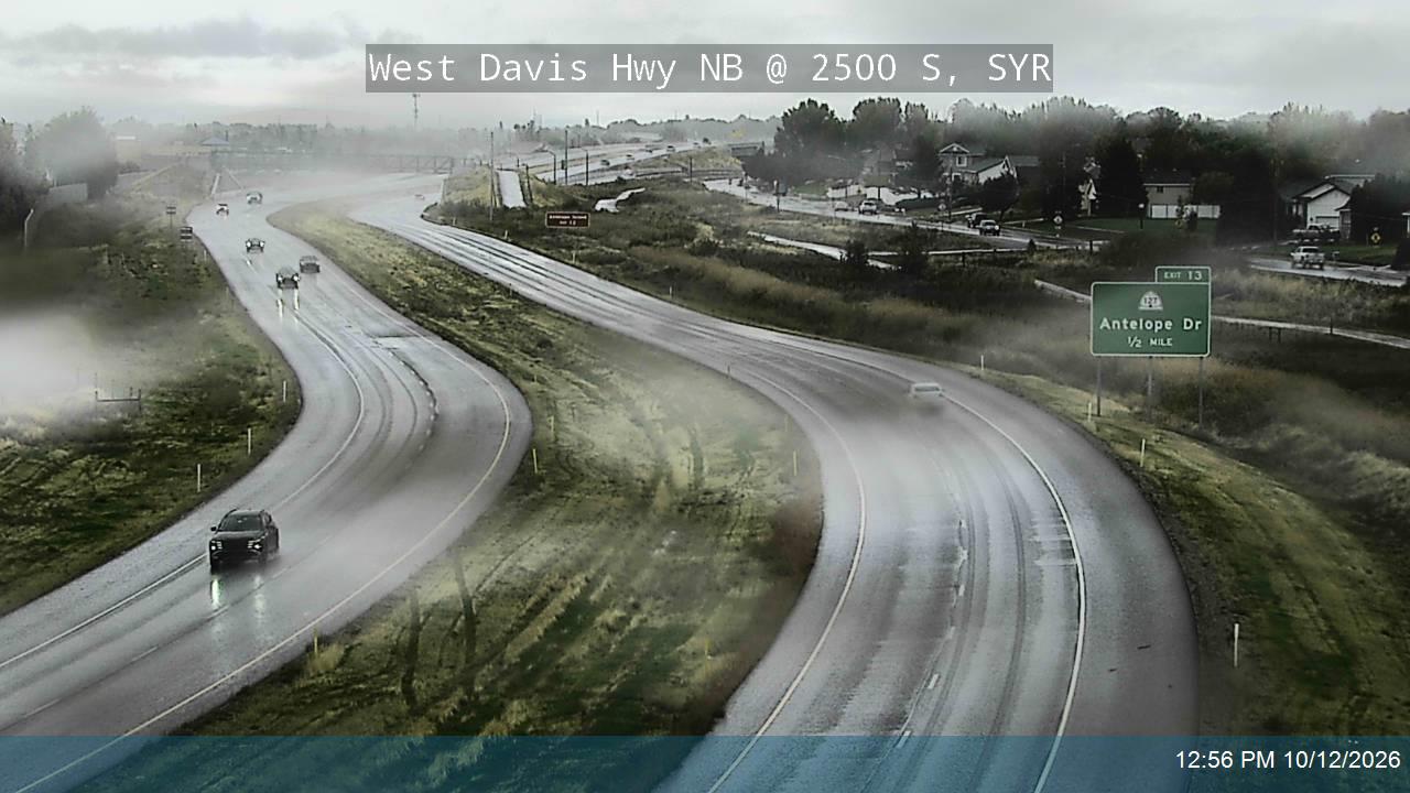 West Davis Hwy / SR-177 NB @ 2500 S / MP 12.85, SYR