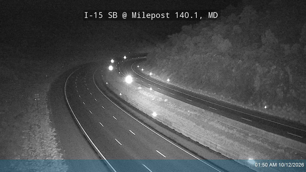 I-15 SB @ Milepost 140.1, MD