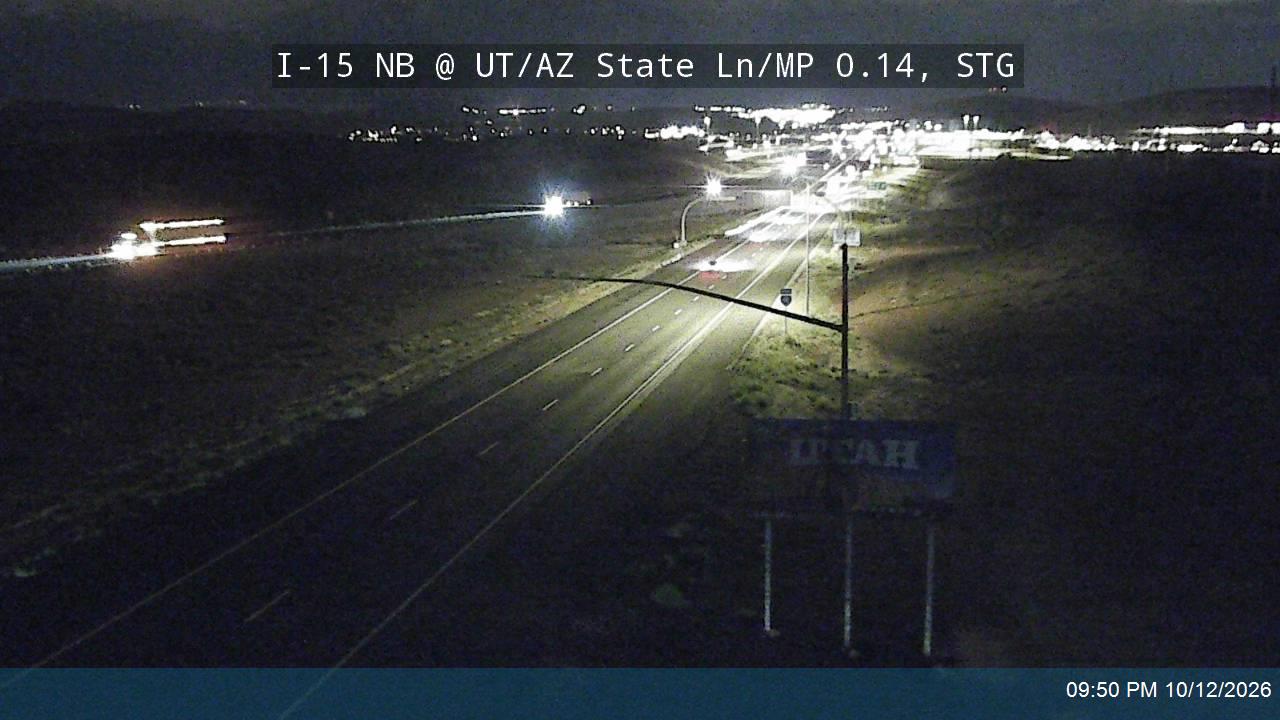 I-15 NB @ UT/AZ State Line / MP 0.14, STG