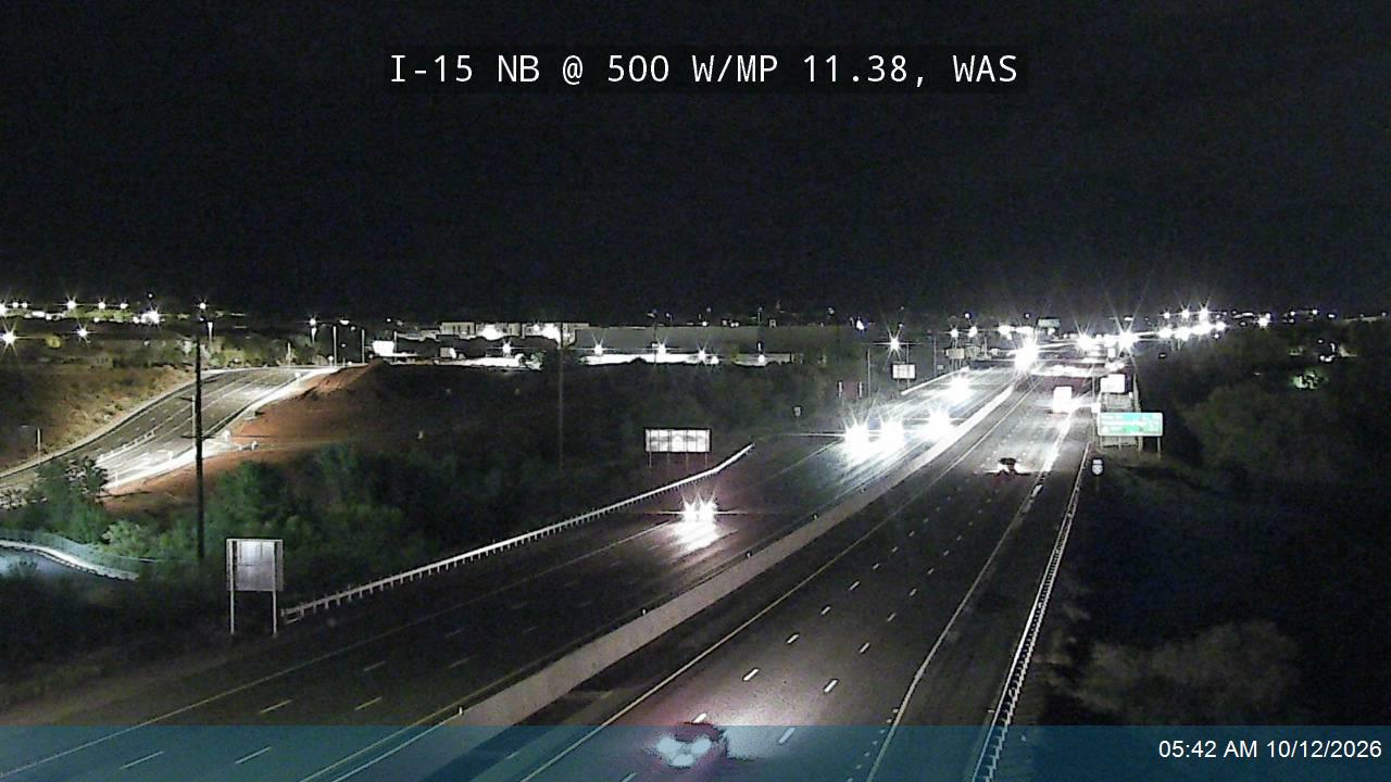 I-15 NB @ 500 W / MP 11.38, WAS