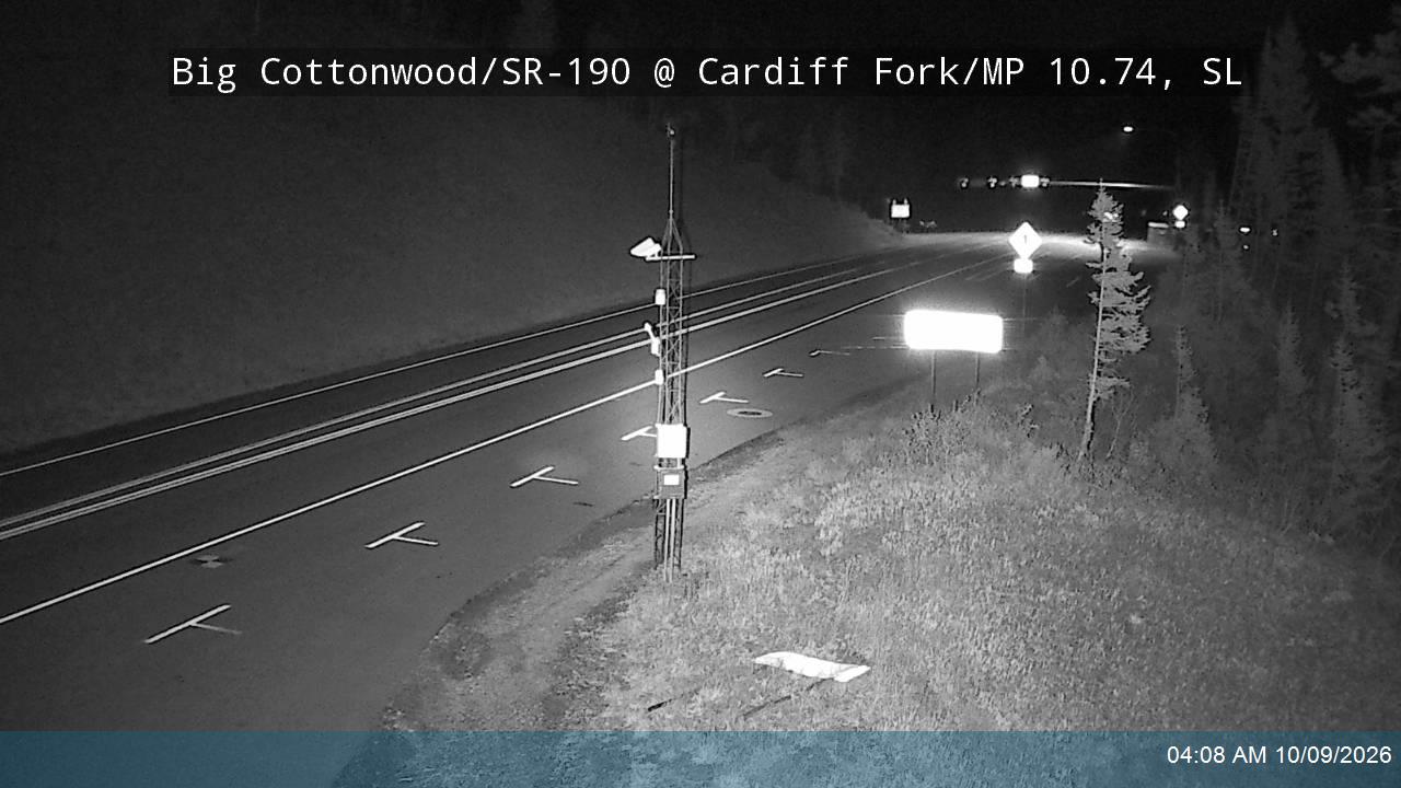 Big Cottonwood Canyon Rd / SR-190 @ Cardiff Fork / MP 10.74, SL